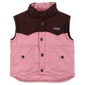 Patagonia Baby Girl Puffer Vest Pink Plum Snap 24 Month